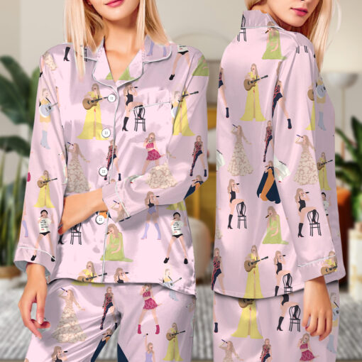 The Eras Tour Film Satin Pajama Set For Women - Image 7