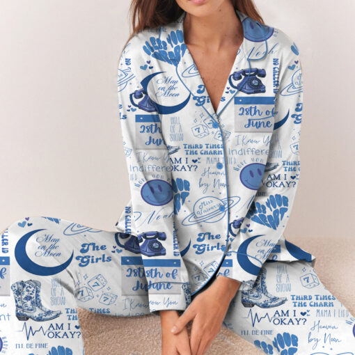 Am I Okay Satin Pajamas Set For Women - Image 14