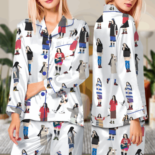 Billie Eilish Music Tour Satin Pajamas Set - Image 5