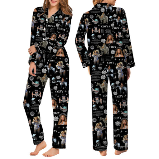 Beyonce Sleepwear Satin Pajamas Set - Image 6