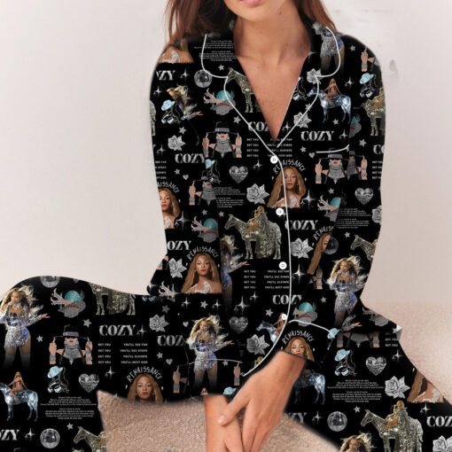 Beyonce Sleepwear Satin Pajamas Set - Image 5