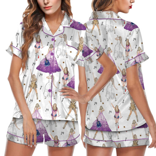 Taylor Swift Eras Tour Satin Pajamas Set