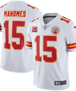 Patrick Mahomes Kansas City Chiefs White Jersey - All Stitched