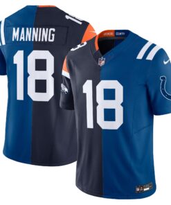 Peyton Manning Indianapolis Colts Split Vapor Limited Jersey - All Stitched