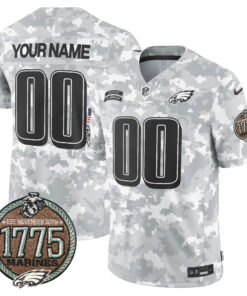 Philadelphia Eagles 2024 Salute to Service Establishment Year Patch Vapor Limited Custom Jersey - All Stitched