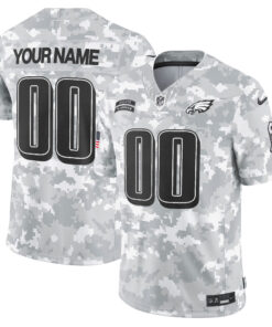 Philadelphia Eagles 2024 Salute to Service Vapor Limited Custom Jersey - All Stitched