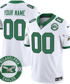 Philadelphia Eagles 2024 Throwback Vapor Limited Custom Jersey - Est. 1933 Patch - All Stitched