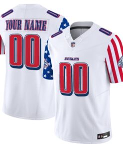 Philadelphia Eagles 2025 Independence Day Vapor Limited Custom Jersey - All Stitched