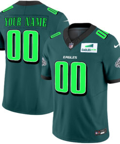 Philadelphia Eagles Autism Foundation Patch Vapor Limited Custom Jersey - All Stitched