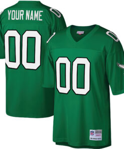 Philadelphia Eagles Big & Tall 1990 Retired Kelly Green Custom Jersey - All Stitched