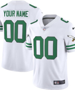Philadelphia Eagles Gold & Kelly Vapor Custom Jersey V2 - All Stitched