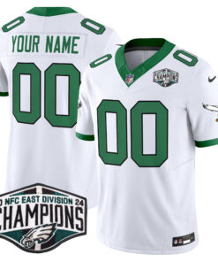 Philadelphia Eagles Kelly Green 2024 NFC East Division Champions Vapor Limited Custom Jersey V2 - All Stitched