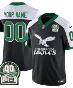 Philadelphia Eagles Kelly Green Vapor Limited Custom Jersey V5 - All Stitched