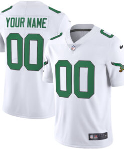 Philadelphia Eagles Kelly Green Vapor Throwback 90s Custom Jersey - All Stitched