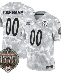 Pittsburgh Steelers 2024 Salute to Service Establishment Year Patch Vapor Limited Custom Jersey - All Stitched