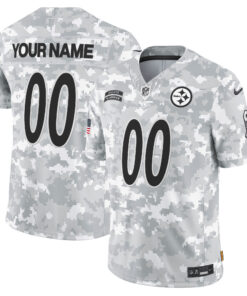 Pittsburgh Steelers 2024 Salute to Service Vapor Limited Custom Jersey - Arctic Camo - All Stitched