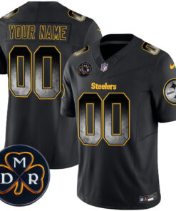 Pittsburgh Steelers DMR Patch Arch Smoke Vapor Limited Custom Jersey - All Stitched