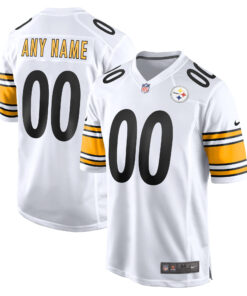 Pittsburgh Steelers Game White and Game Back Custom Name and Number - All Stitched