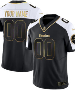 Pittsburgh Steelers Gold Vapor Custom Jersey - All Stitched