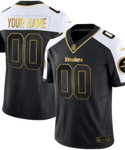 Pittsburgh Steelers Gold Vapor Custom Jersey V2 - All Stitched
