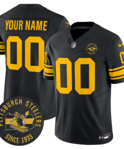 Pittsburgh Steelers Throwback 1962 Vapor Limited Custom Jersey - Est. 1933 Patch - All Stitched