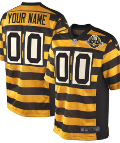Pittsburgh Steelers Throwback Bunblebee Custom Jersey - All Stitched