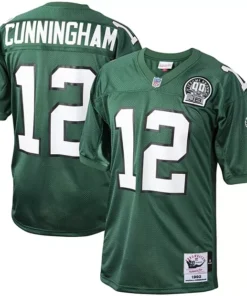 Randall Cunningham Philadelphia Eagles Throwback Jerome Brown Patch Jersey - All Stitched