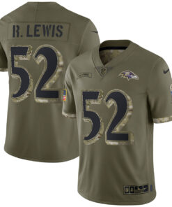 Ray Lewis Baltimore Ravens Salute To Service Jersey - All Stitched