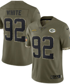 Reggie White Green Bay Packers Salute To Service Jersey - All Stitched