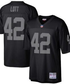 Ronnie Lott Las Vegas Raiders Black Mitchell & Ness Retired Legacy Jersey - All Stitched