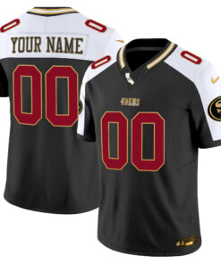 San Francisco 49ers 2024 Gold Vapor Custom Jersey - All Stitched