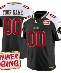 San Francisco 49ers 2024 Niner Gang Patch Vapor Custom Jersey V2 - All Stitched