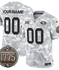 San Francisco 49ers 2024 Salute to Service Establishment Year Patch Vapor Limited Custom Jersey - All Stitched