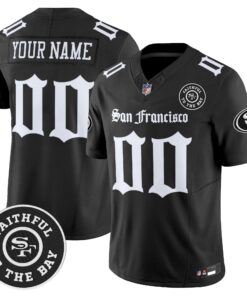 San Francisco 49ers 'Gothic Edition' Vapor Limited Custom Jersey - All Stitched