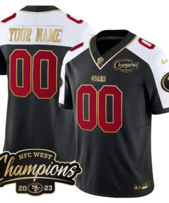 San Francisco 49ers NFC West Champions Patch Vapor Custom Jersey