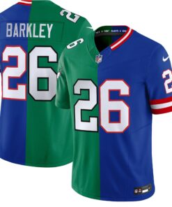 Saquon Barkley New York Giants Split Vapor Limited Jersey - All Stitched