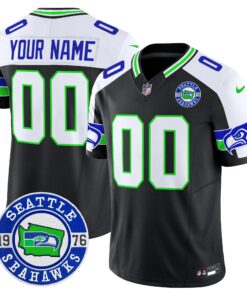 Seattle Seahawks 2024 Seattle Est. 1976 Patch Vapor Limited Custom Jersey - All Stitched