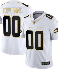 Seattle Seahawks Gold Player Custom Jersey - All Stitched