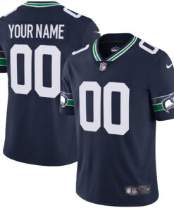 Seattle Seahawks Throwback & Gold Custom Jersey V2 - All Stitched