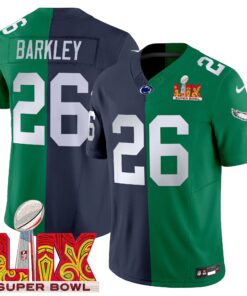 Split Philadelphia Eagles Super Bowl LIX & College Football Vapor Limited Jersey - All Stitched
