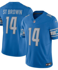 St. Brown Detroit Lions Blue Vapor F.U.S.E. Limited Jersey - All Stitched