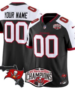 Tampa Bay Buccaneers 2024 NFC South Division Champions Patch Vapor Limited Custom Jersey - All Stitched