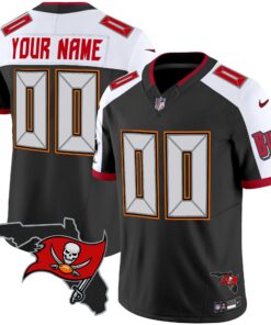 Tampa Bay Buccaneers Florida Patch Vapor Limited Custom Jersey V2 - All Stitched
