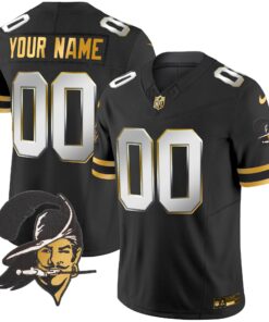Tampa Bay Buccaneers Throwback Gold Vapor Limited Custom Jersey - All Stitched