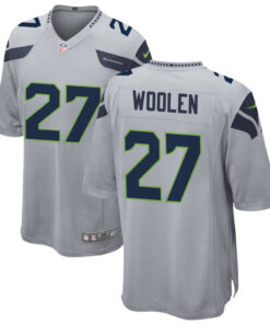 Tariq Woolen Seattle Seahawks Gray Jersey - All Stitched