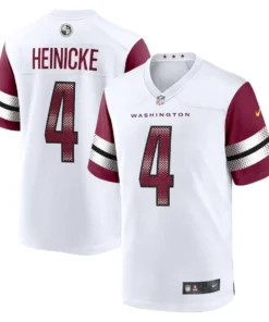 Taylor Heinicke Washington Commanders White Game Jersey - All Stitched