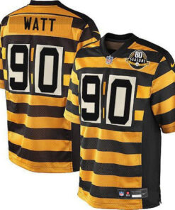 T.J. Watt Pittsburgh Steelers Throwback Bumblebee Jersey - All Stitched