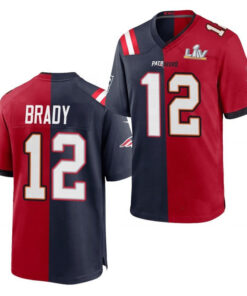 Tom Brady Patriots Tampa Bay Buccaneers Split Jersey -All Stitched