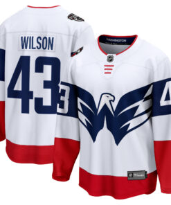 Tom Wilson Washington Capitals 2023 White Jersey - All Stitched