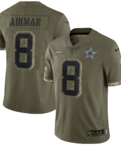 Troy Aikman Dallas Cowboys Salute To Service Jersey - All Stitched